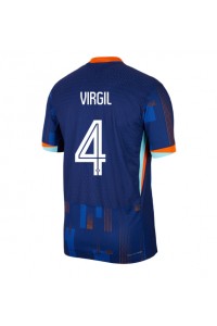 Fotbalové Dres Nizozemí Virgil van Dijk #4 Venkovní Oblečení ME 2024 Krátký Rukáv